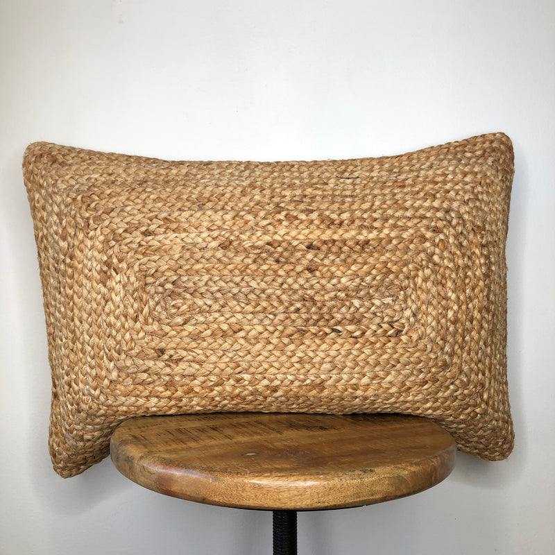 Jute Seagrass Pillow Cover 20 Inch or 16 x 26 Inch Lumbar