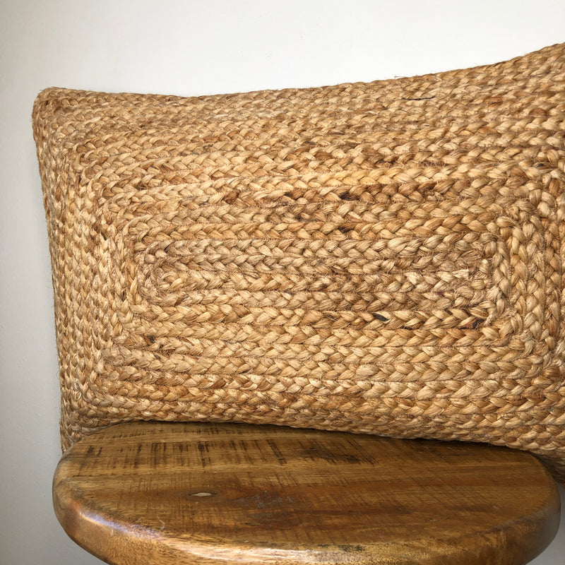 Jute Seagrass Pillow Cover 20 Inch or 16 x 26 Inch Lumbar