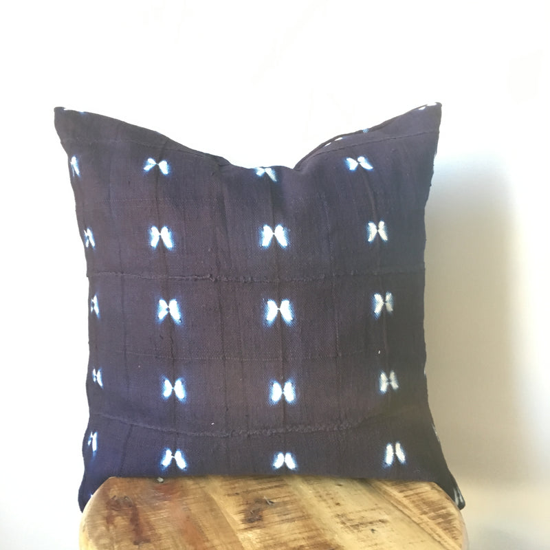 INDIGO SHIBORI MUDCLOTH Pillow Cover