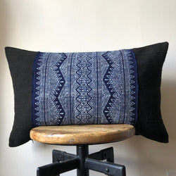 HMONG ON BLACK MUDCLOTH Pillow Cover